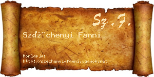 Széchenyi Fanni névjegykártya