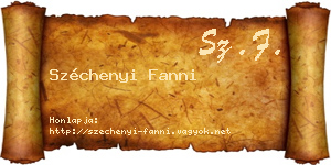 Széchenyi Fanni névjegykártya