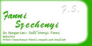 fanni szechenyi business card